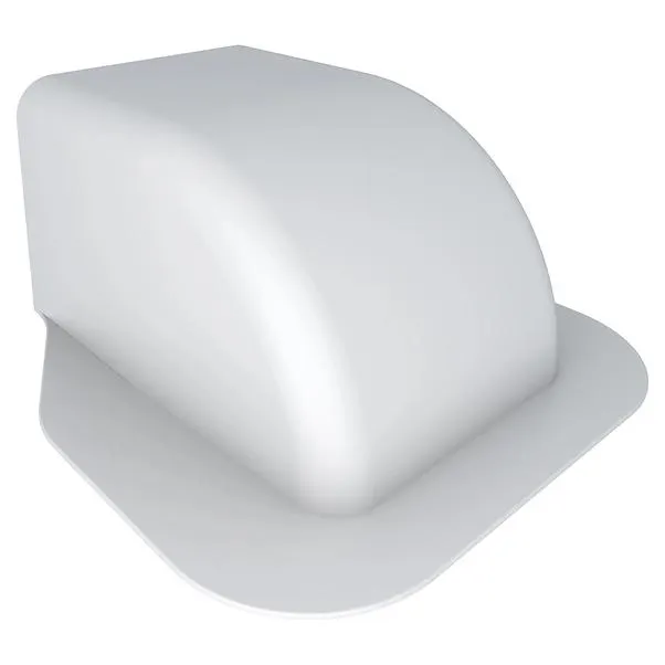 Curva passaggio muro per canale clima 125x75 mm bianco