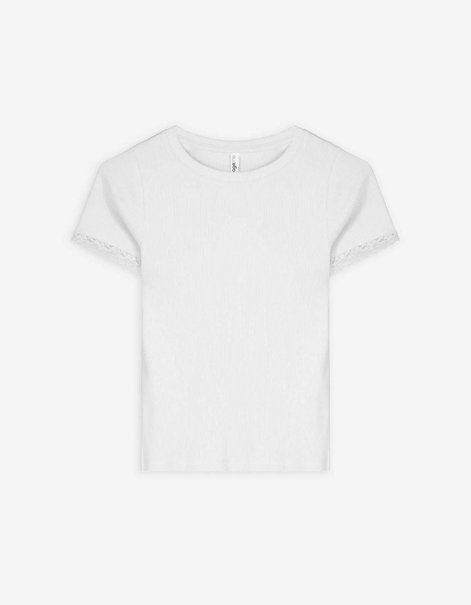 T-shirt - Cuciture decorative - bianco