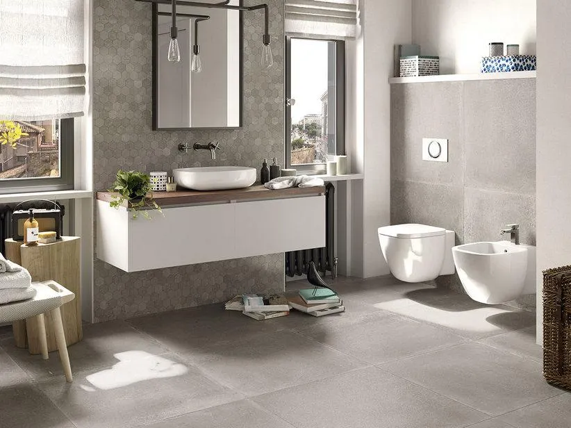 Piastrella Cargo Peltro 75X75 Lappato Gres Effetto Resina Grigio