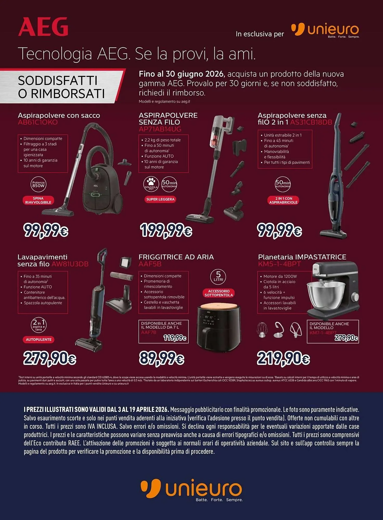 Volantino Unieuro da 3 aprile a 19 aprile di 2026 - Pagina del volantino 22