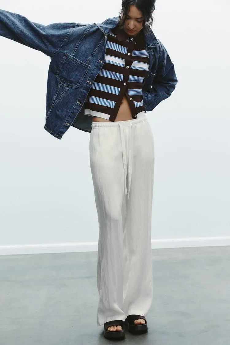 PANTALONI DRITTI CON LACCIO