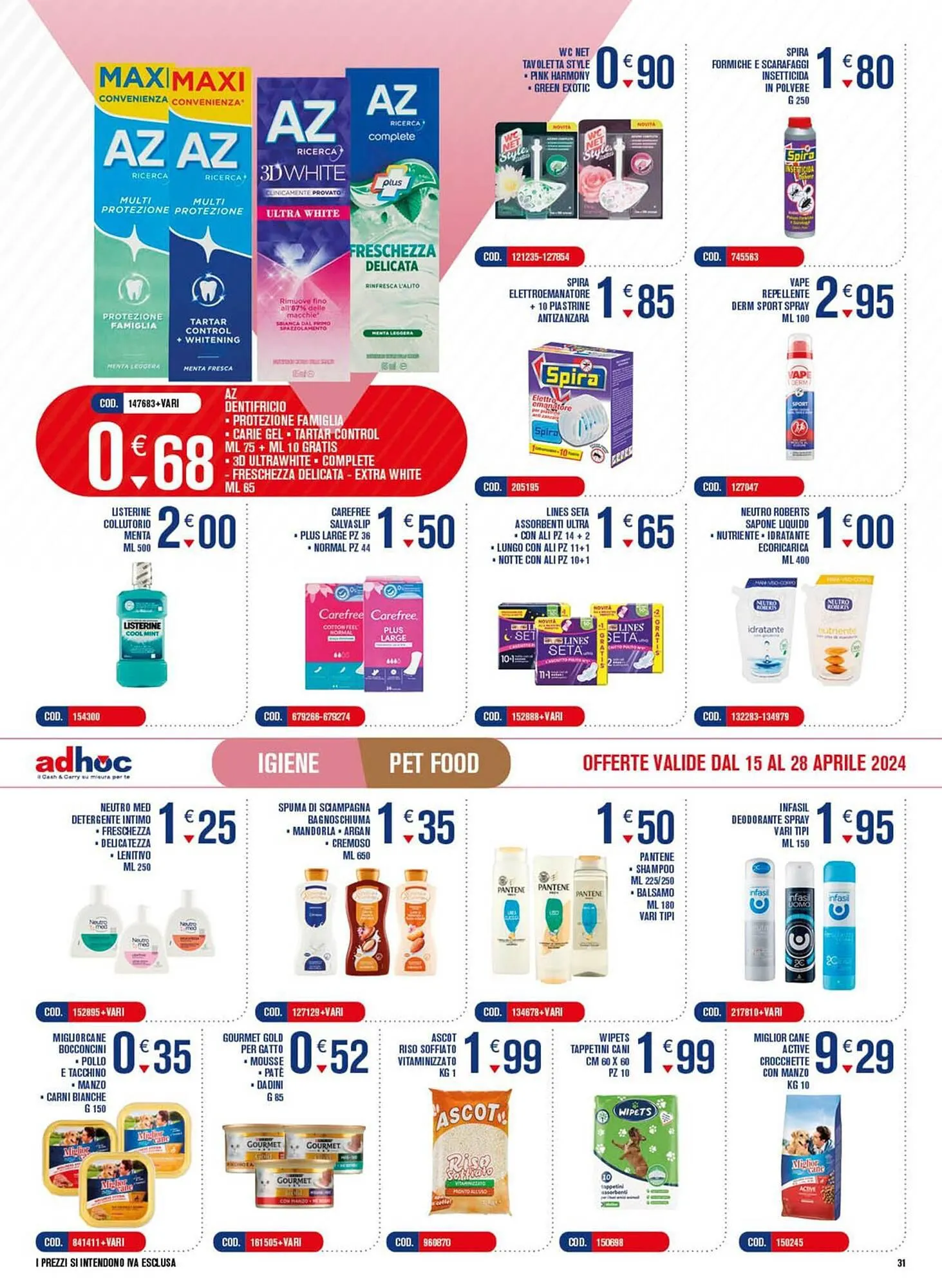 Volantino Adhoc da 15 aprile a 28 aprile di 2024 - Pagina del volantino 31