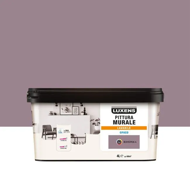 Pittura per interni lavabile, LUXENS viola bohemia 4 opaco, 4 L Vedi i dettagli del prodotto