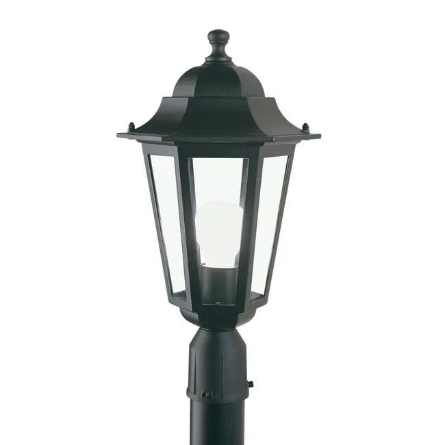 Base personalizzabile senza sorgente luminosa Esago E27 1xMAX100W in alluminio nero