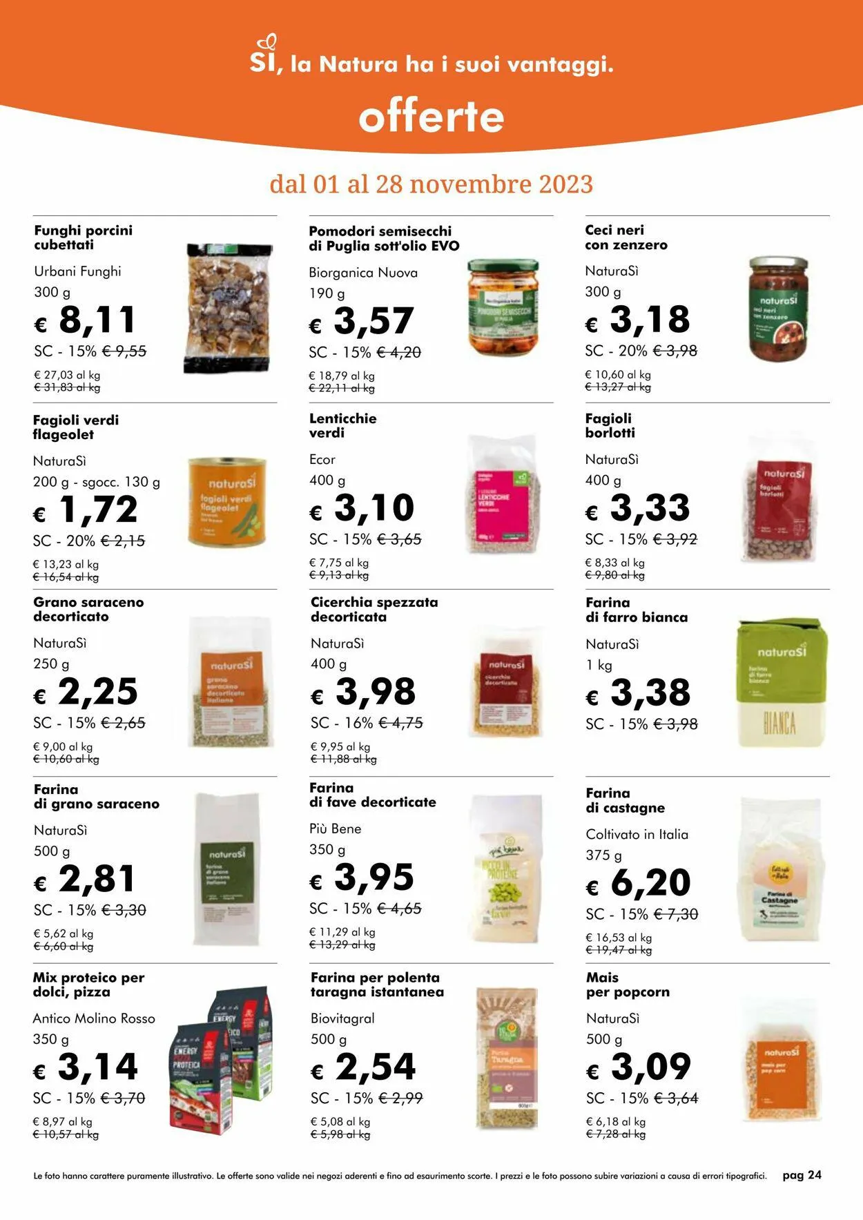 Natura Sì Volantino attuale da 25 ottobre a 8 novembre di 2023 - Pagina del volantino 24