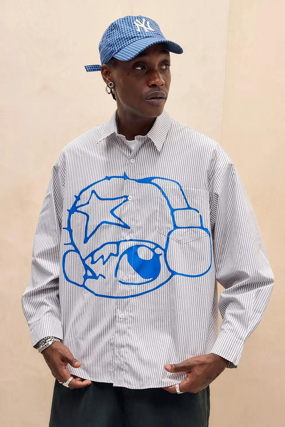 Jaded London UO Exclusive Camicia a Righe Stereo