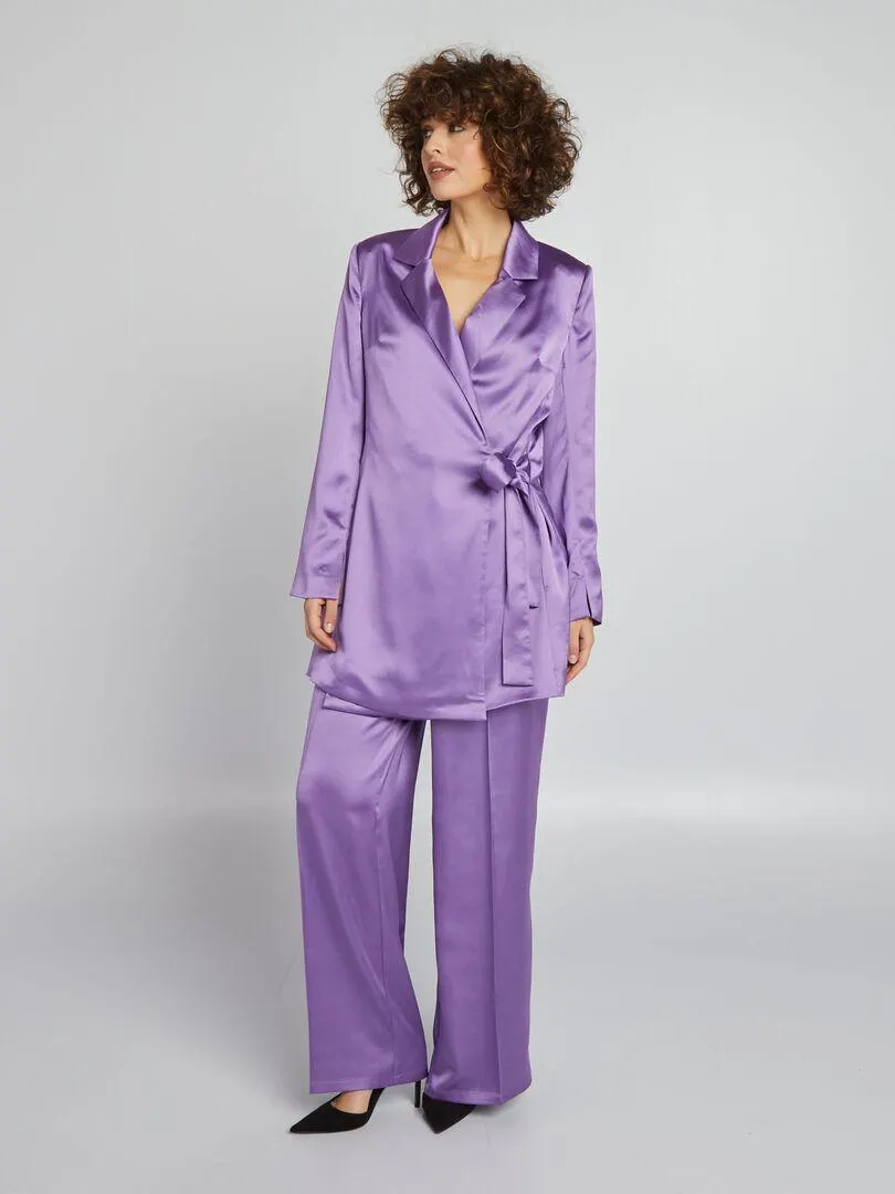 Pantaloni in raso - VIOLA