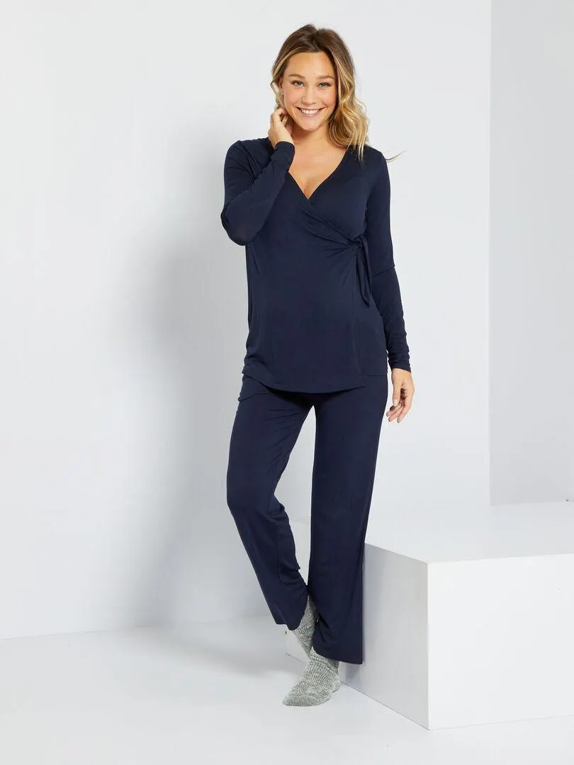 Kit da allattamento - T-shirt + pantaloni - 2 pezzi - blu