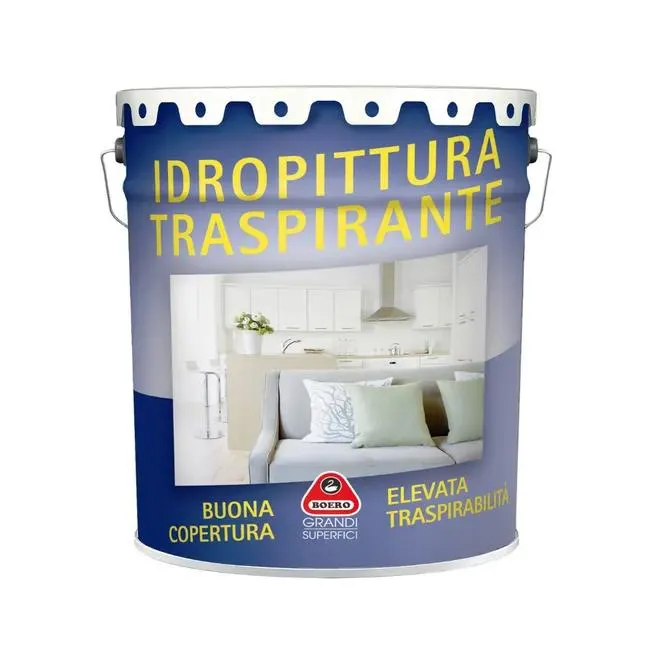 Pittura per interni traspirante, BOERO Traspirante bianco opaco, 14 L