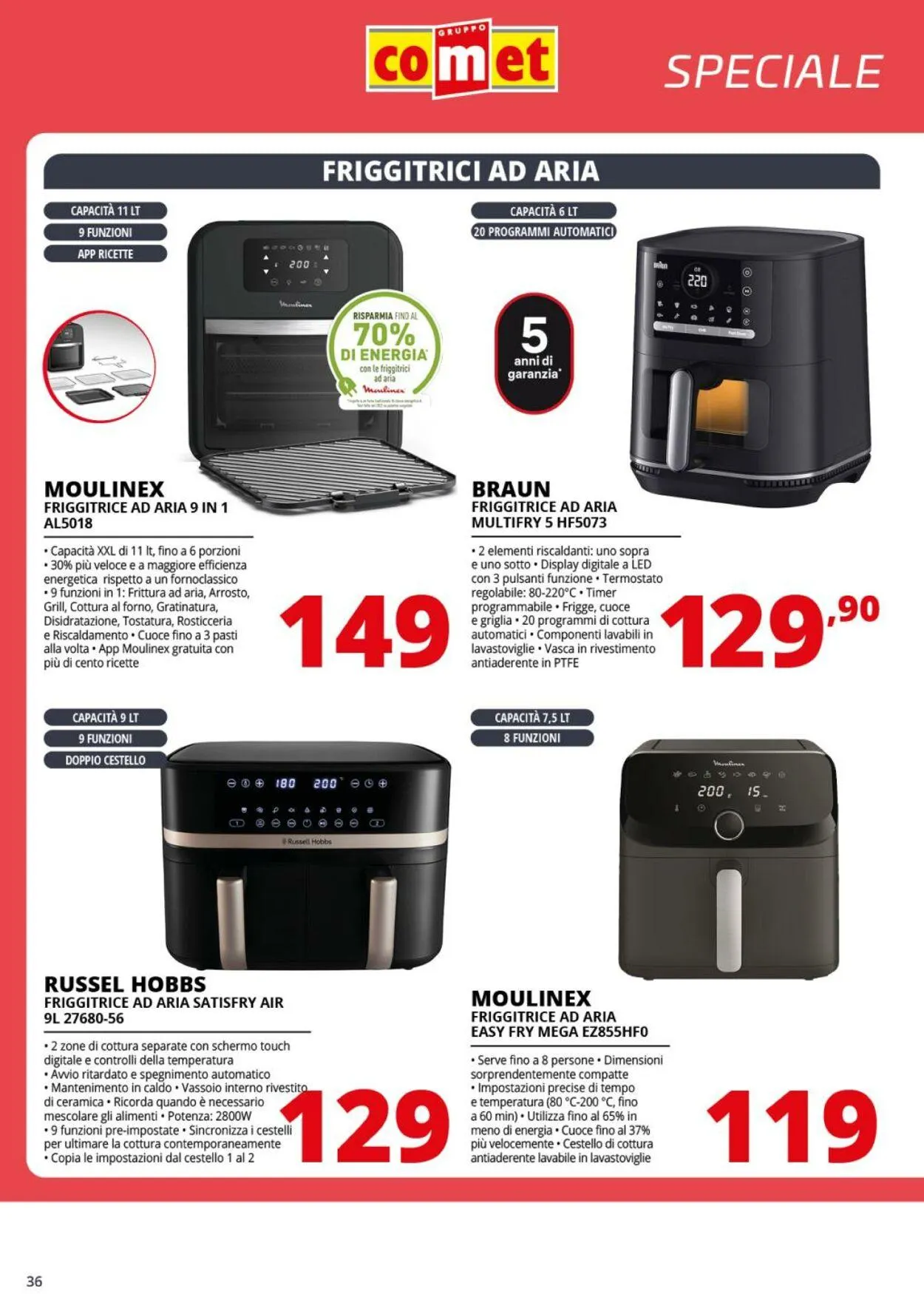 Comet Volantino attuale da 1 agosto a 20 agosto di 2025 - Pagina del volantino 36