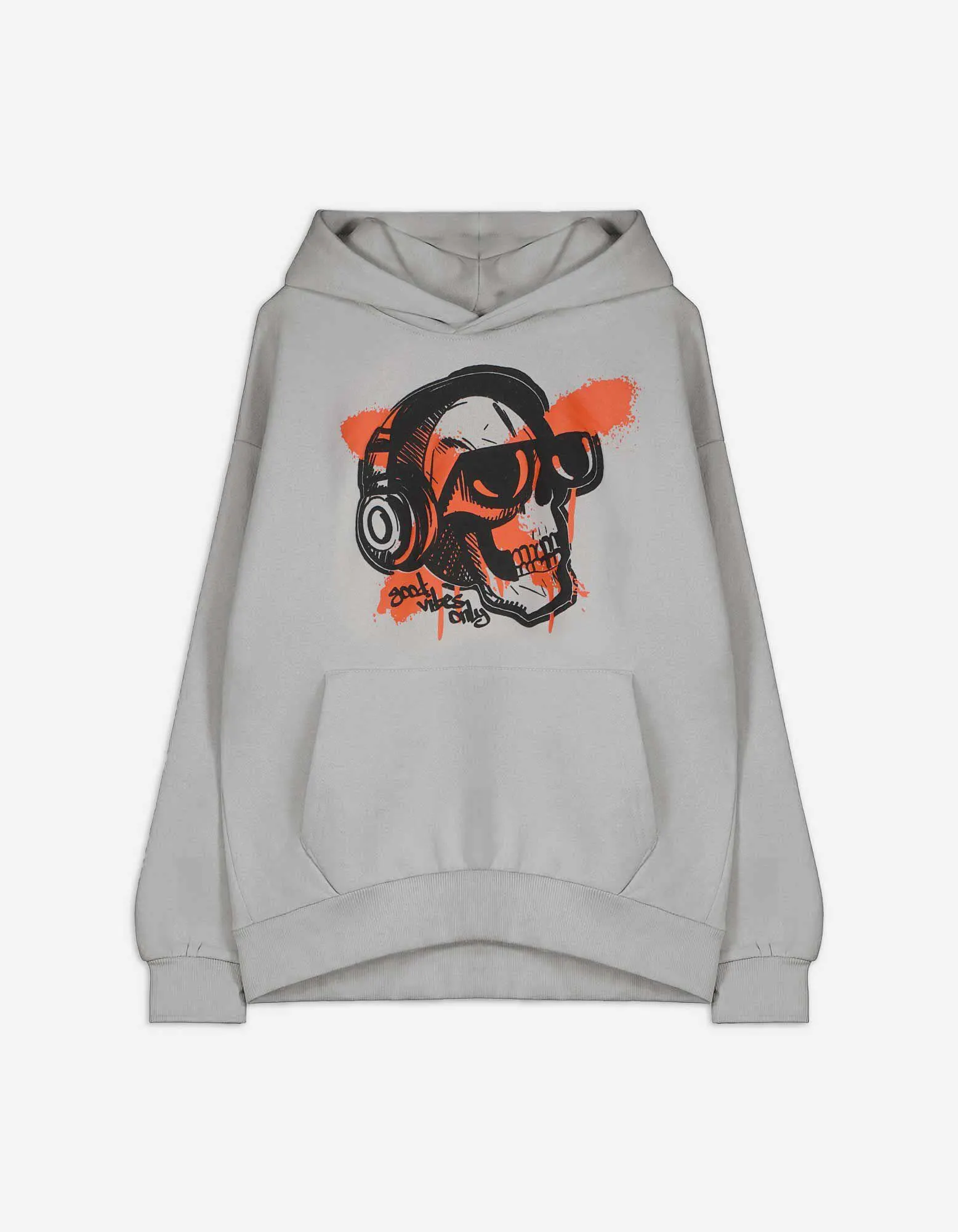 Felpa con cappuccio - Oversized Fit - grigio chiaro