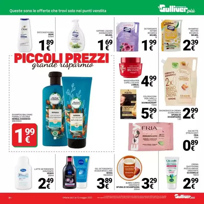 Piccoli prezzi da 2 maggio a 12 maggio di 2025 - Pagina del volantino 32