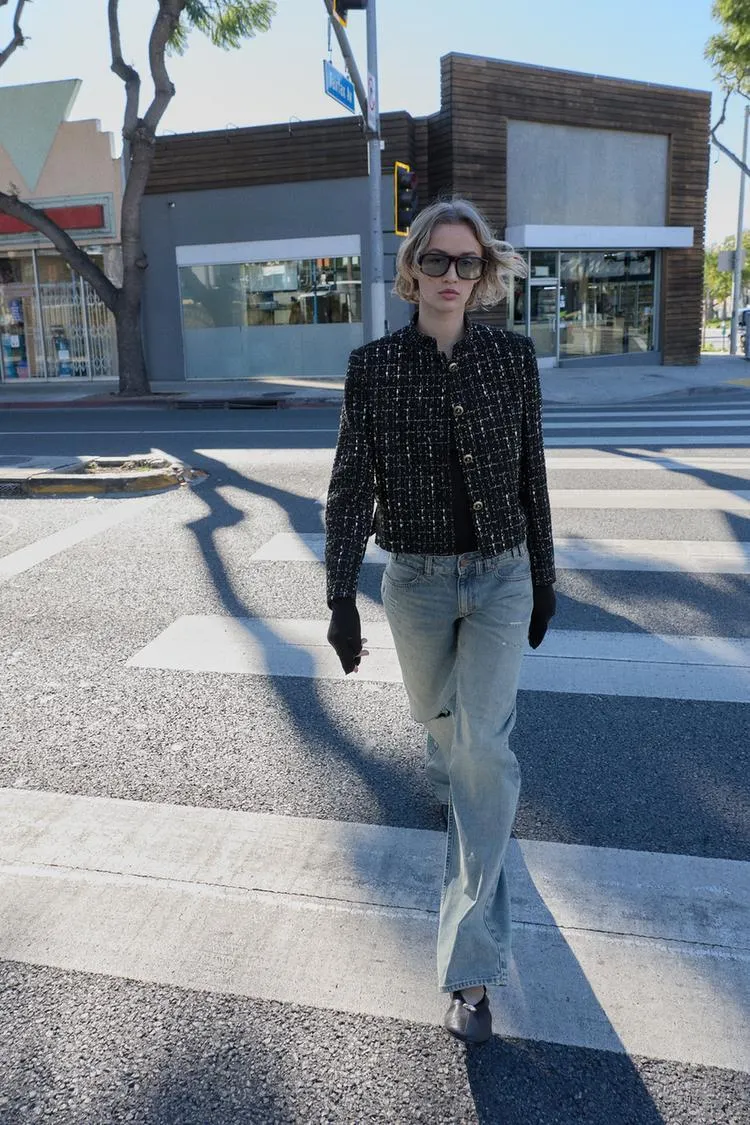 BLAZER STRUTTURATO CON FILO METALLIZZATO