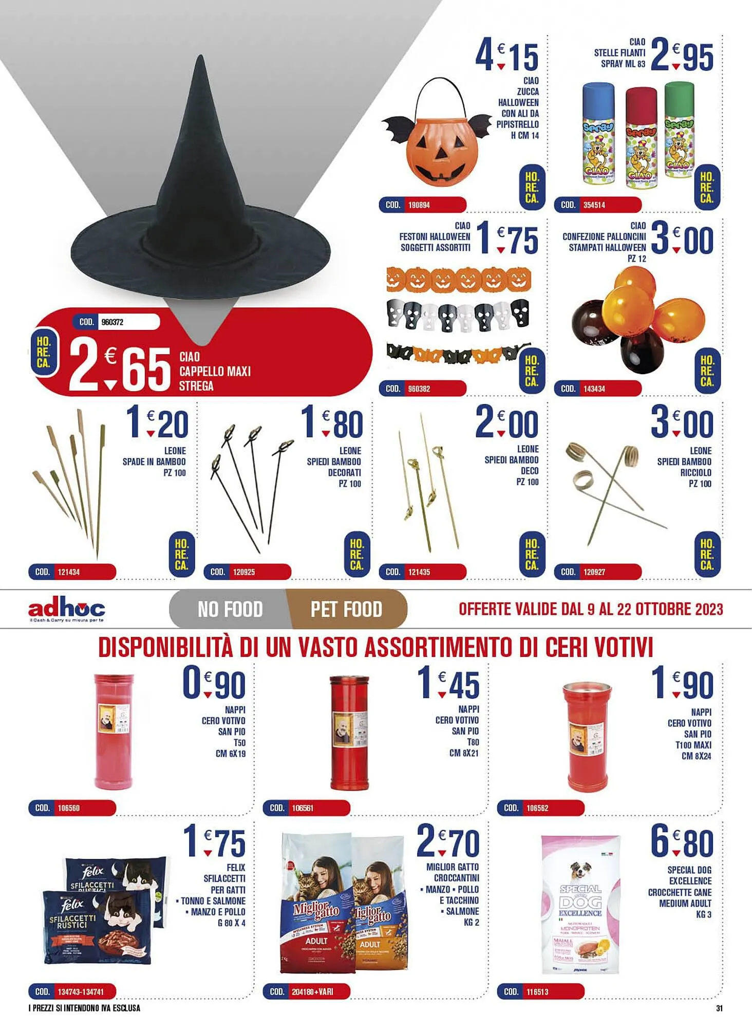 Volantino Adhoc da 9 ottobre a 22 ottobre di 2023 - Pagina del volantino 31