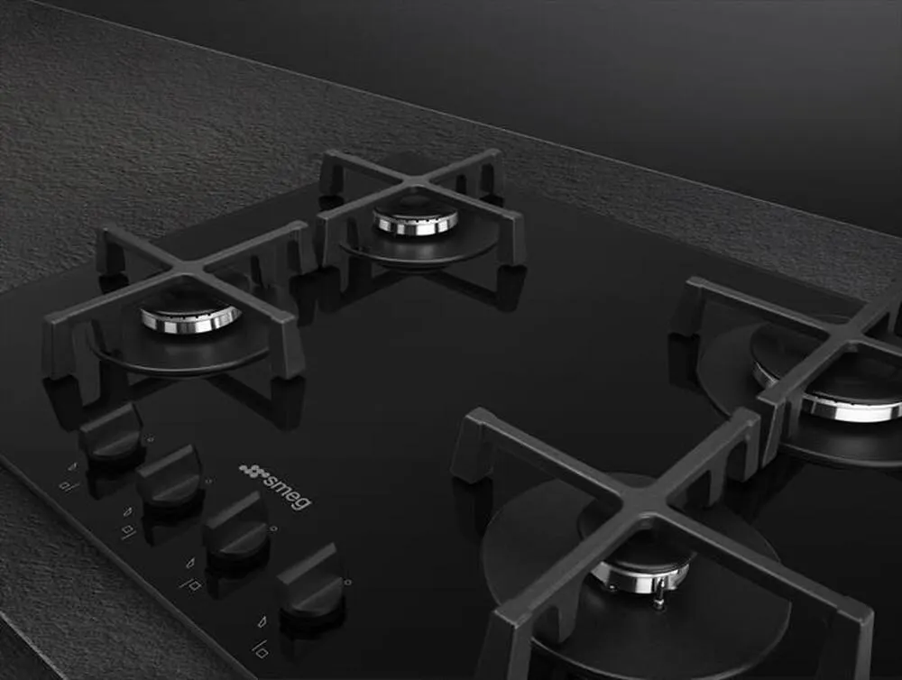 SMEG - Piano cottura a gas PV264B 60 cm-Nero