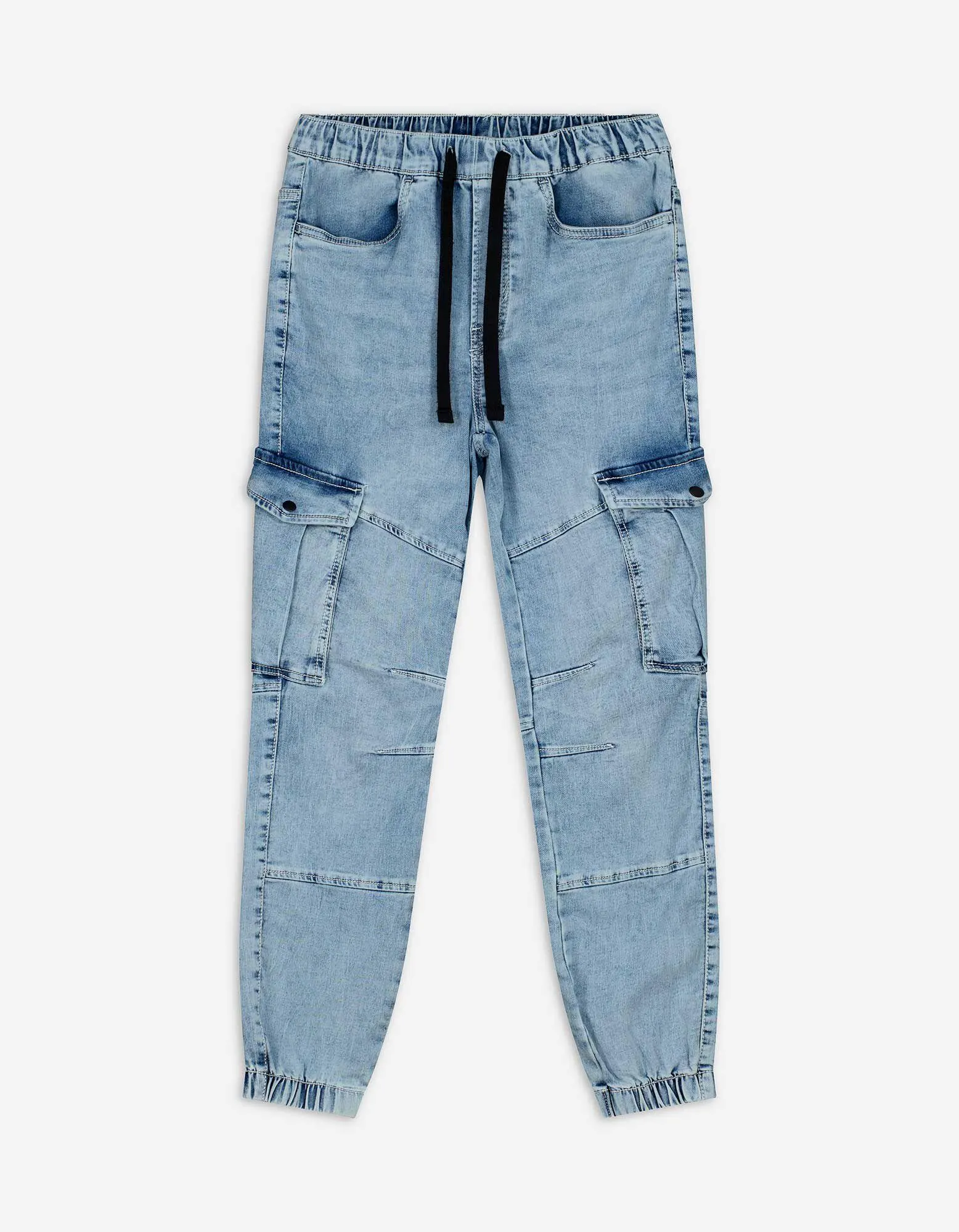 Pantaloni cargo - celeste