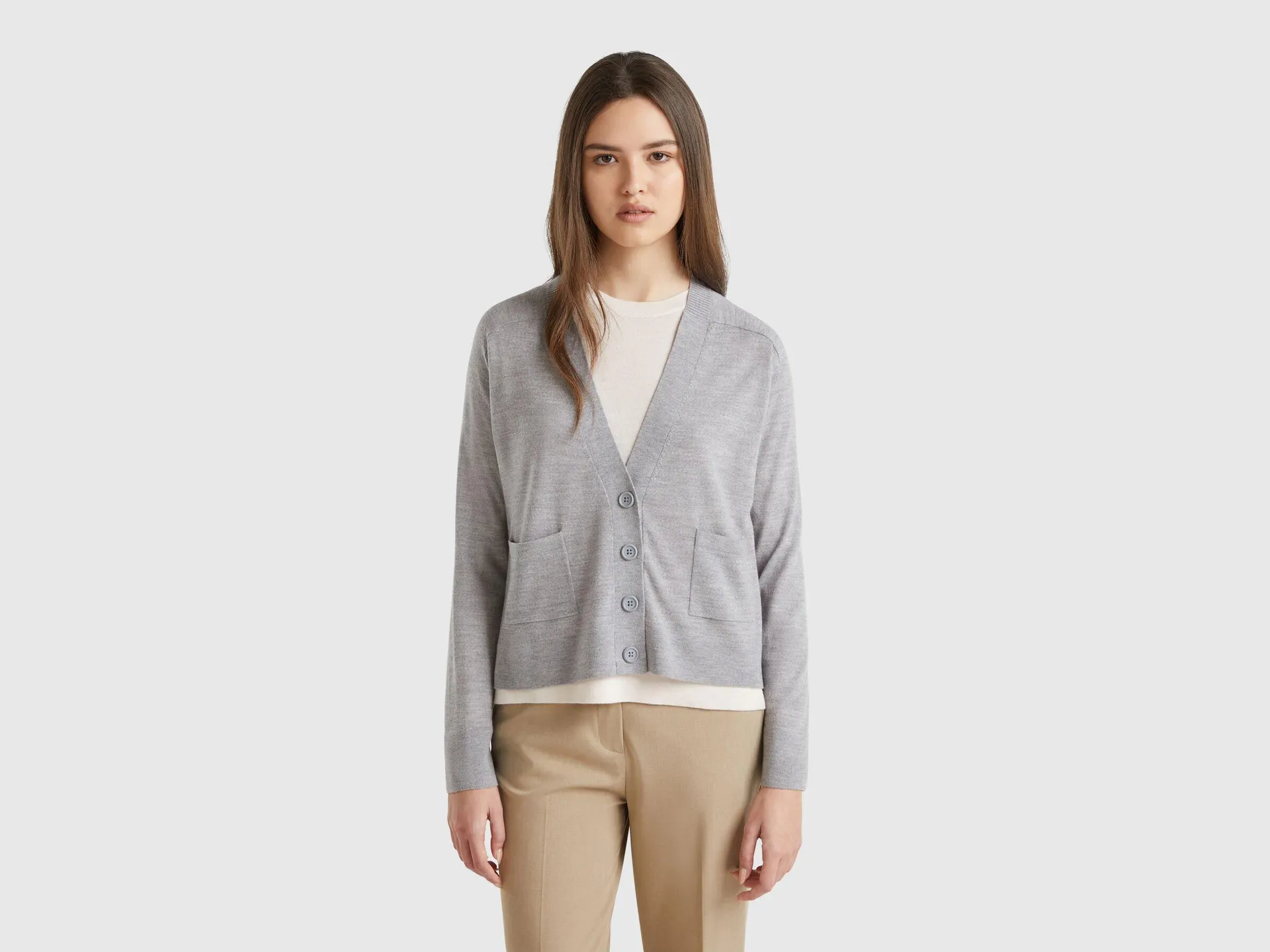 Cardigan in pura lana Merino