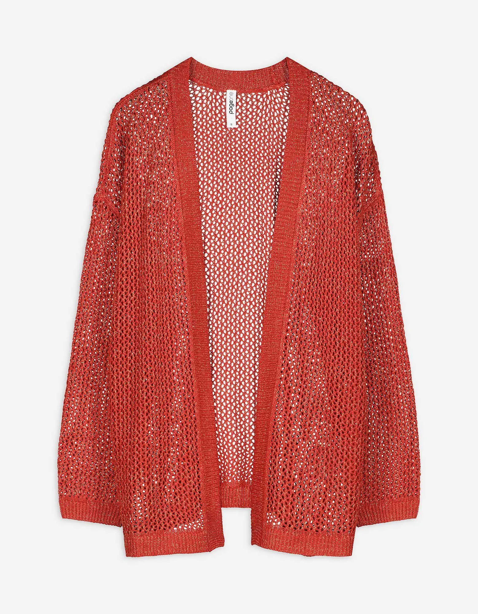 Maglione - Lurex - rosso scuro