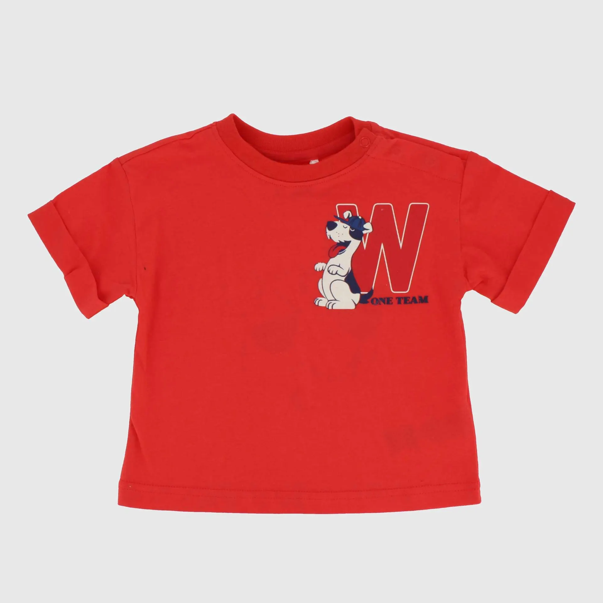 Maglietta oversize in jersey da Bambino, ROSSO