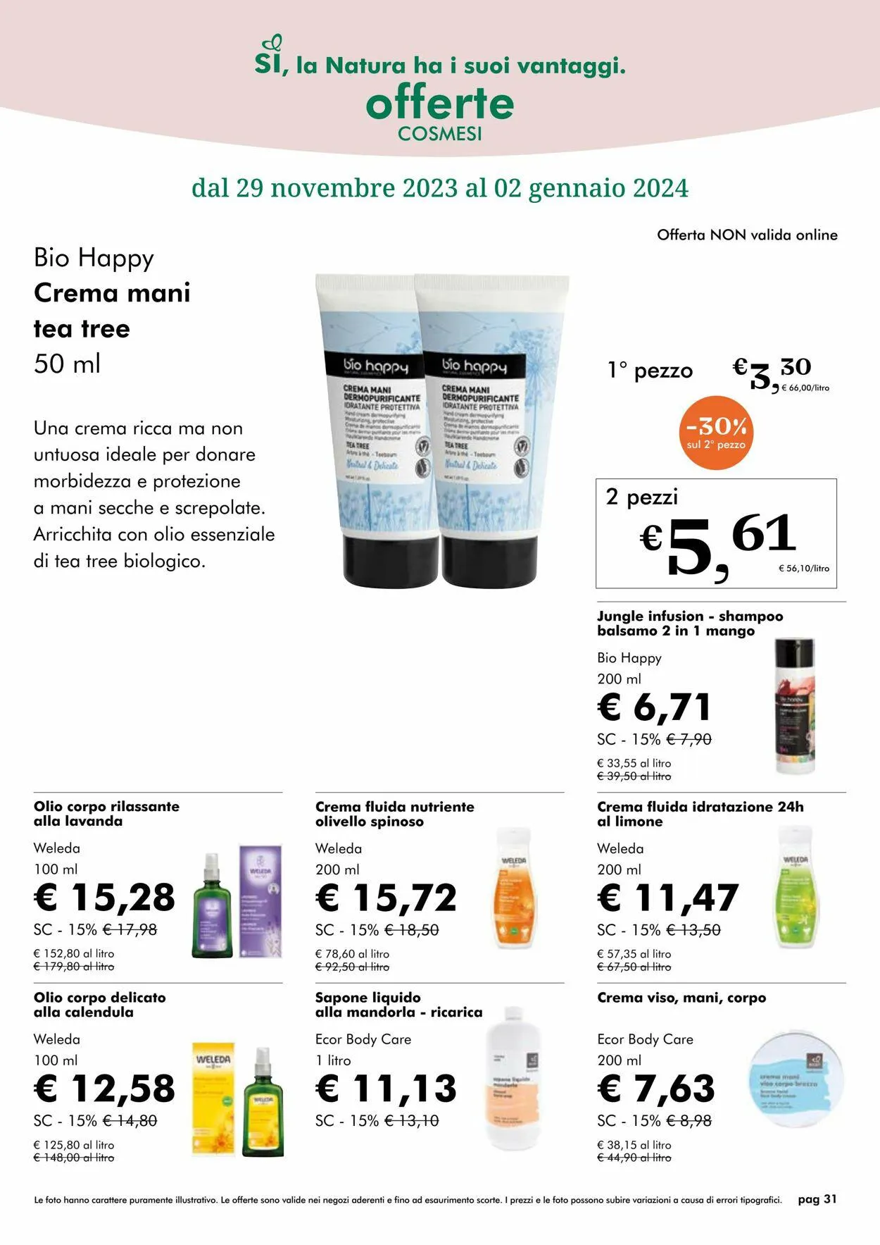 Natura Sì Volantino attuale da 27 novembre a 11 dicembre di 2023 - Pagina del volantino 31