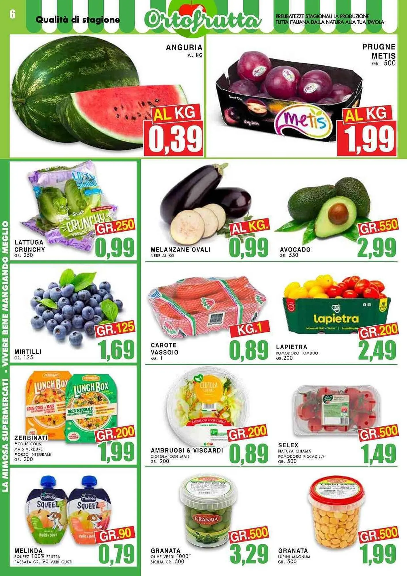Volantino La Mimosa Supermercati da 28 luglio a 10 agosto di 2025 - Pagina del volantino 6