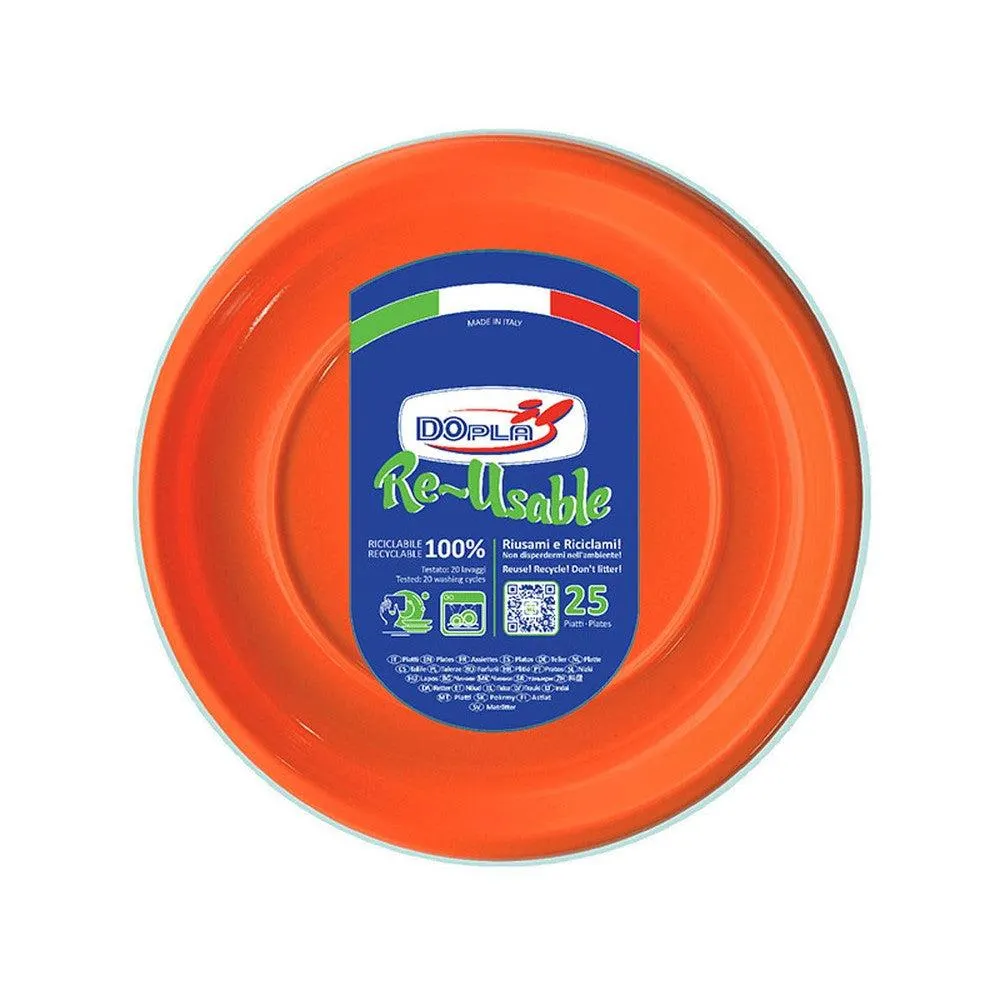 Dopla - Reusable flat plate 25 pcs orange