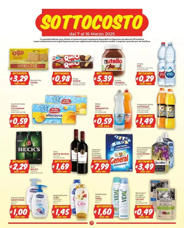 Sottocosto da 7 marzo a 16 marzo di 2025 - Pagina del volantino 7
