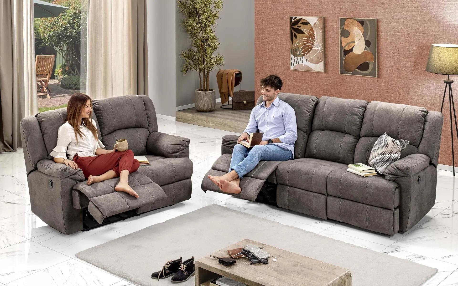 Divano 2 posti - recliner elettrico