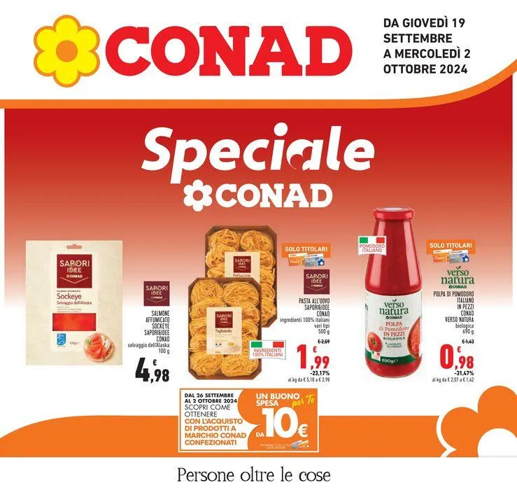 Speciale Conad da 19 settembre a 2 ottobre di 2024 - Pagina del volantino 1