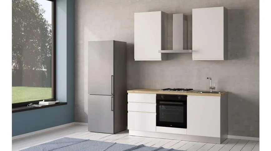 Iris cucina 180 cm colore bianco opaco