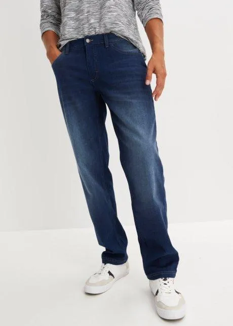 Jeans termici elasticizzati loose fit, straight