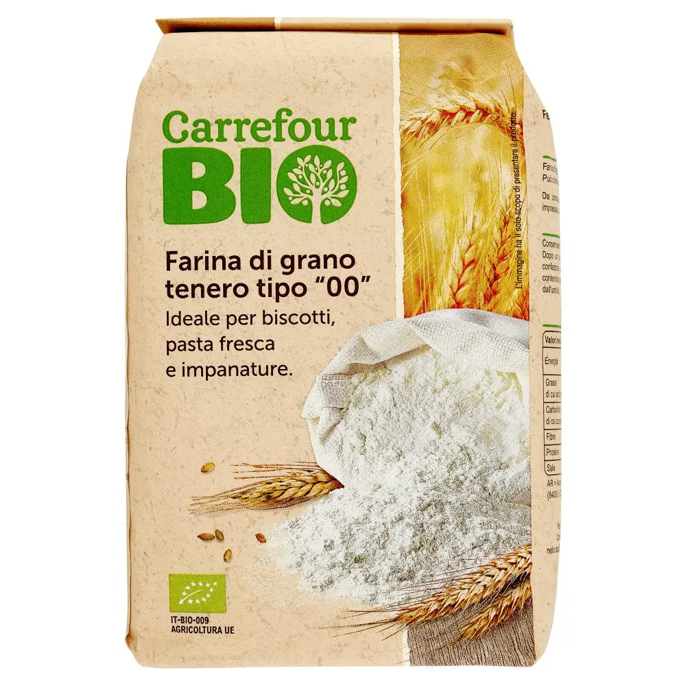 Carrefour Bio Farina di grano tenero tipo "00" 1000 g