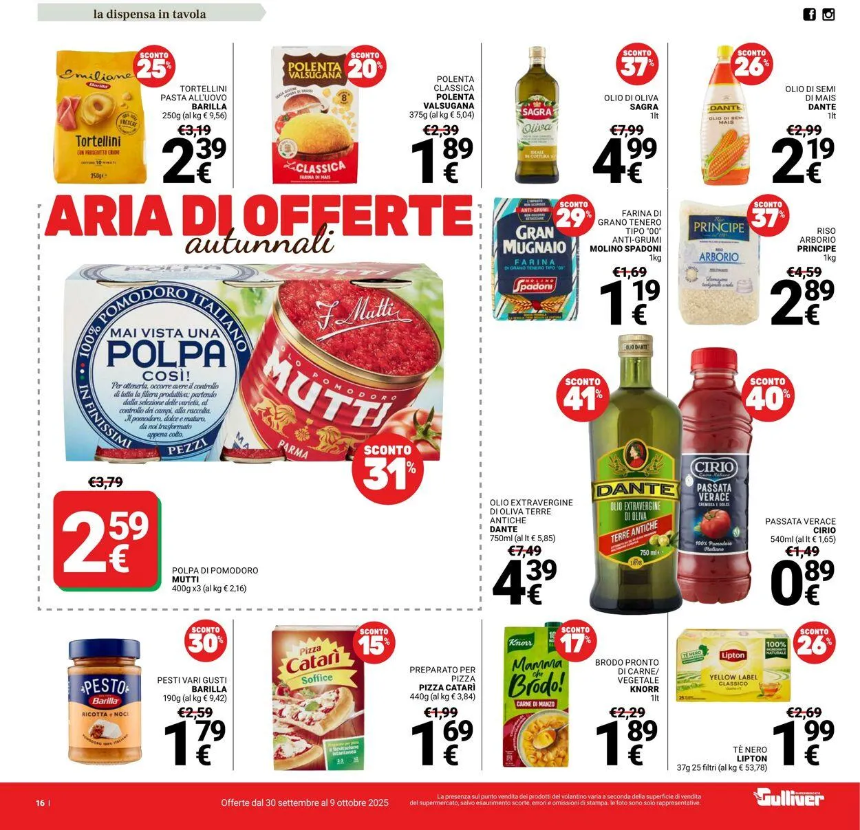 Gulliver Volantino attuale da 30 settembre a 9 ottobre di 2025 - Pagina del volantino 16
