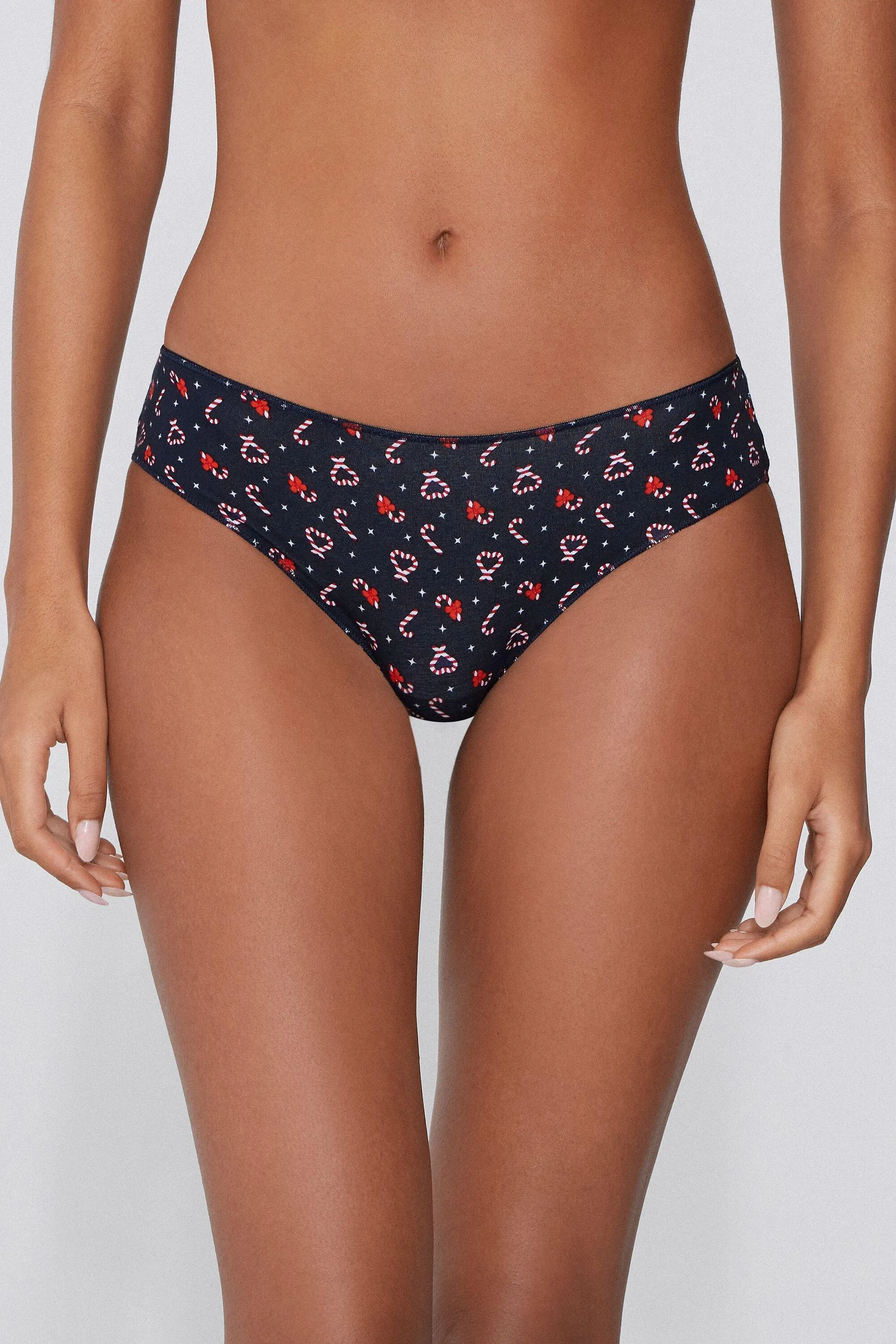 Slip Cotone con Stampa Natalizia Allover