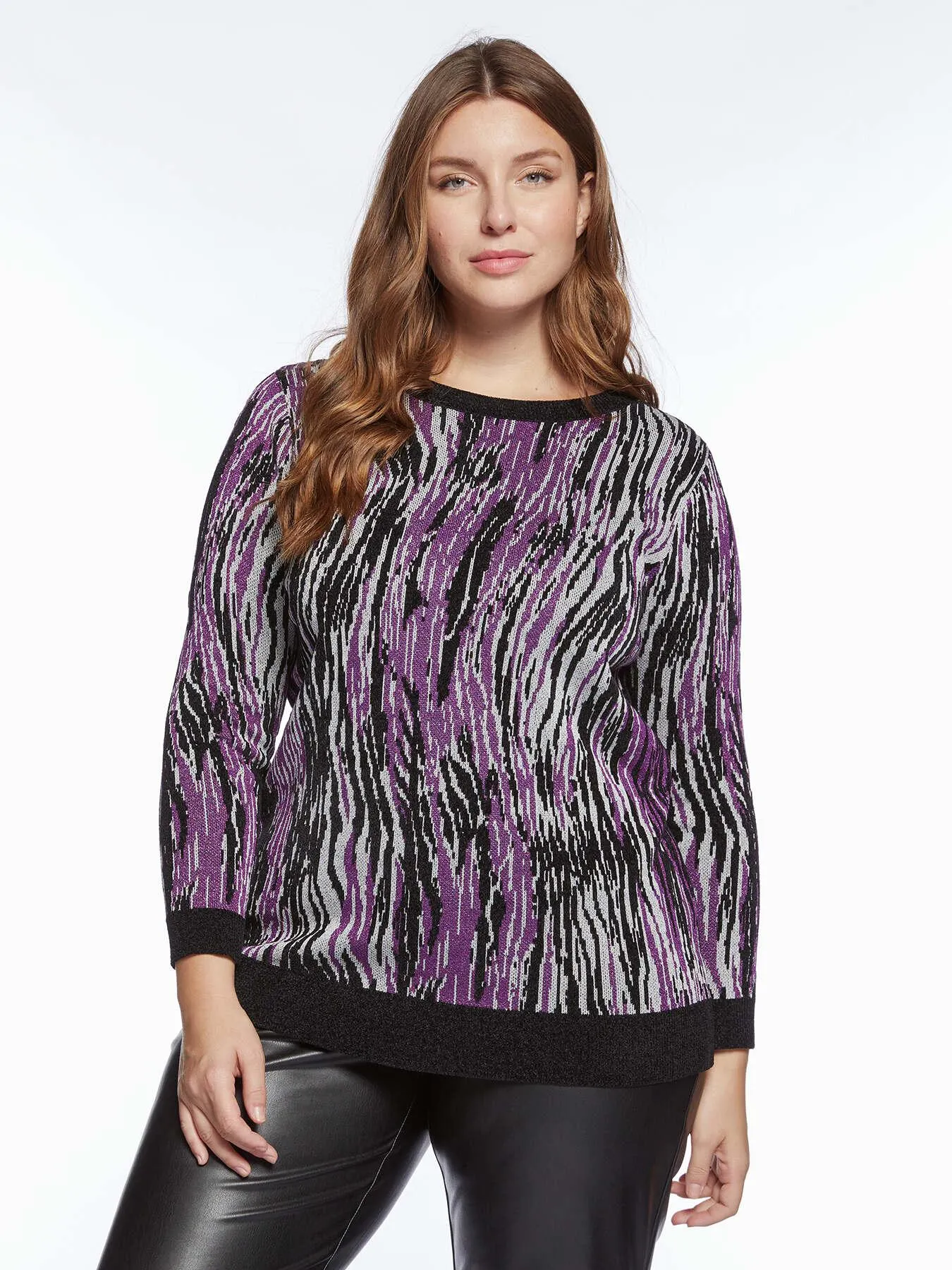 Maglia jacquard lurex