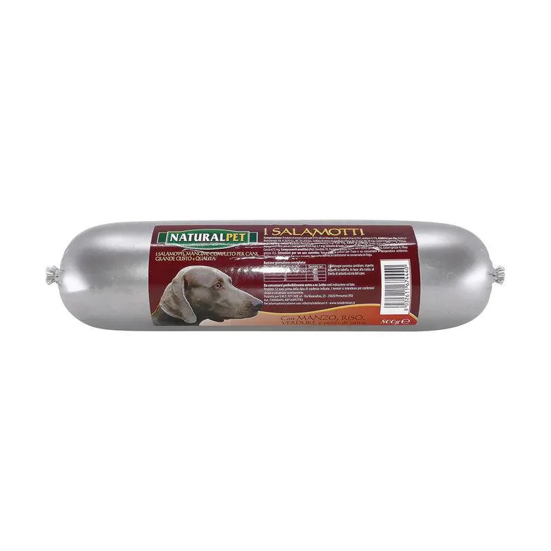 Naturalpet Dog Salamotto Manzo, Riso, Verdure e pezzi di Carne 800 gr 000504561