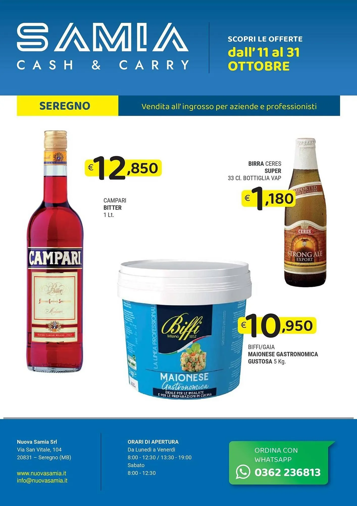 Volantino Samia Cash and Carry da 11 ottobre a 31 ottobre di 2025 - Pagina del volantino 1