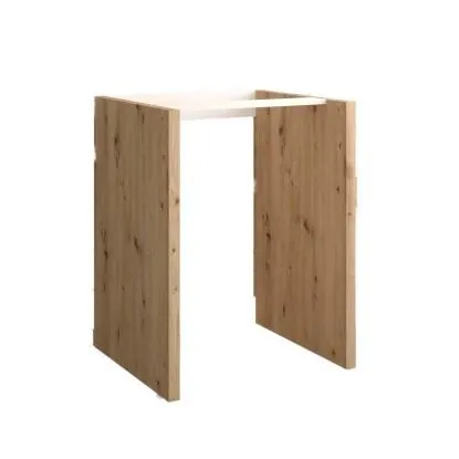 Mobile bagno a terra con base portalavatrice 70x88 cm rovere nodato