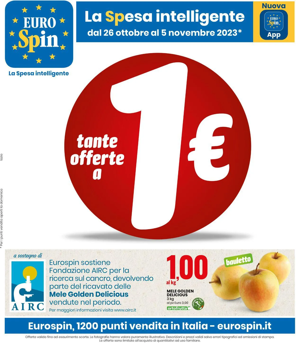 EURO Spin Volantino attuale da 2 novembre a 12 novembre di 2023 - Pagina del volantino 1