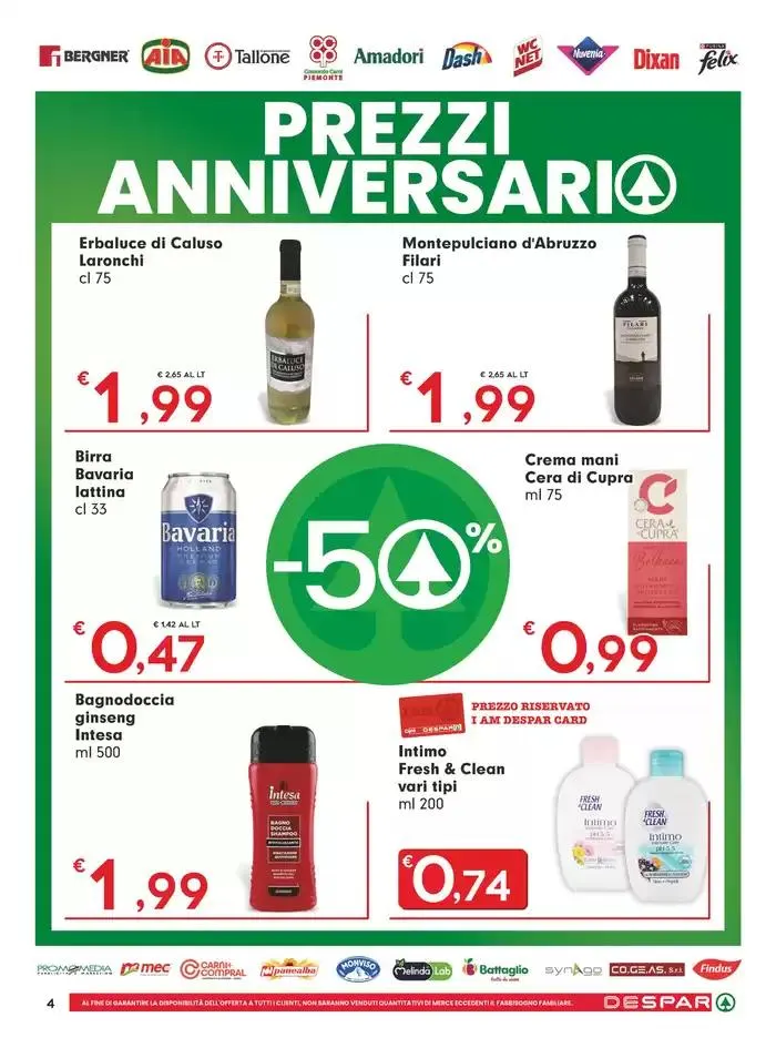 Prezzi anniversari da 17 ottobre a 30 ottobre di 2024 - Pagina del volantino 4