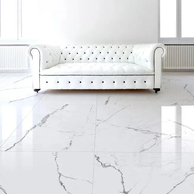 Piastrella da pavimento e rivestimento interno rettificato MICHELANGELO in gres porcellanato smaltato bianco e nero 120 x 60 cm, sp 7 mm traffico intenso (pei 4/5)