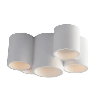 Plafoniera Banjie 5 luci 29,5x20x14 bianco