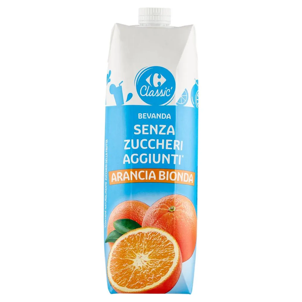 Carrefour Classic Bevanda Senza Zuccheri Aggiunti* Arancia Bionda 1 L