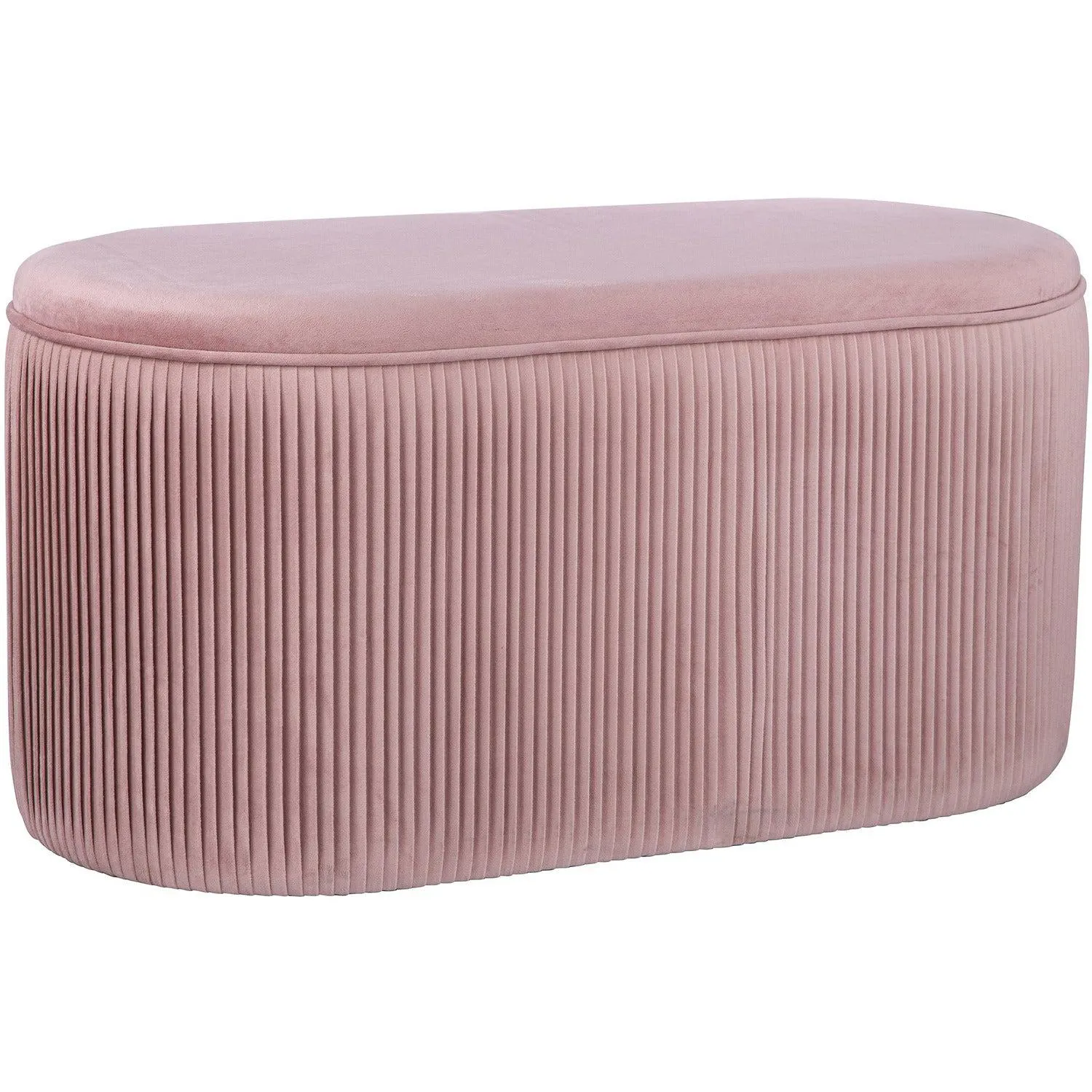 Cassapanca contenitore in velluto rosa Arhis