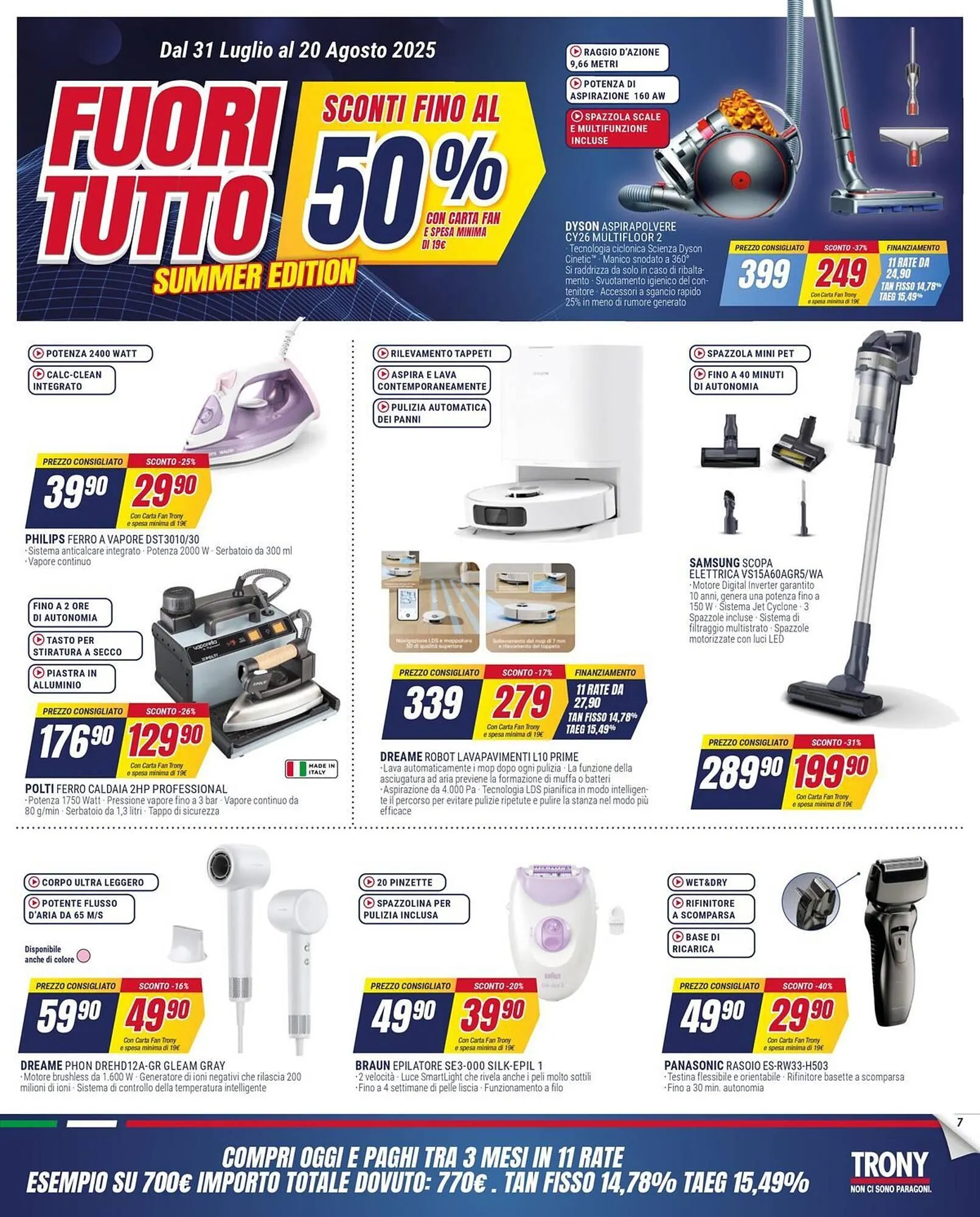 Volantino Trony da 31 luglio a 20 agosto di 2025 - Pagina del volantino 7