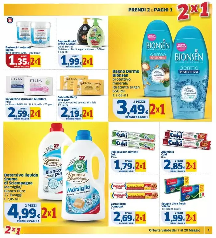 2x1 Prendi 2 e paghi 1 da 7 maggio a 20 maggio di 2025 - Pagina del volantino 5