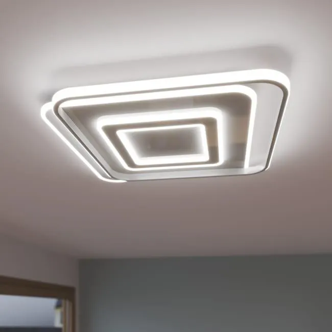 Plafoniera LED design Emingo, bianco 48x12 cm dimmerabile, 6000 lumen INSPIRE