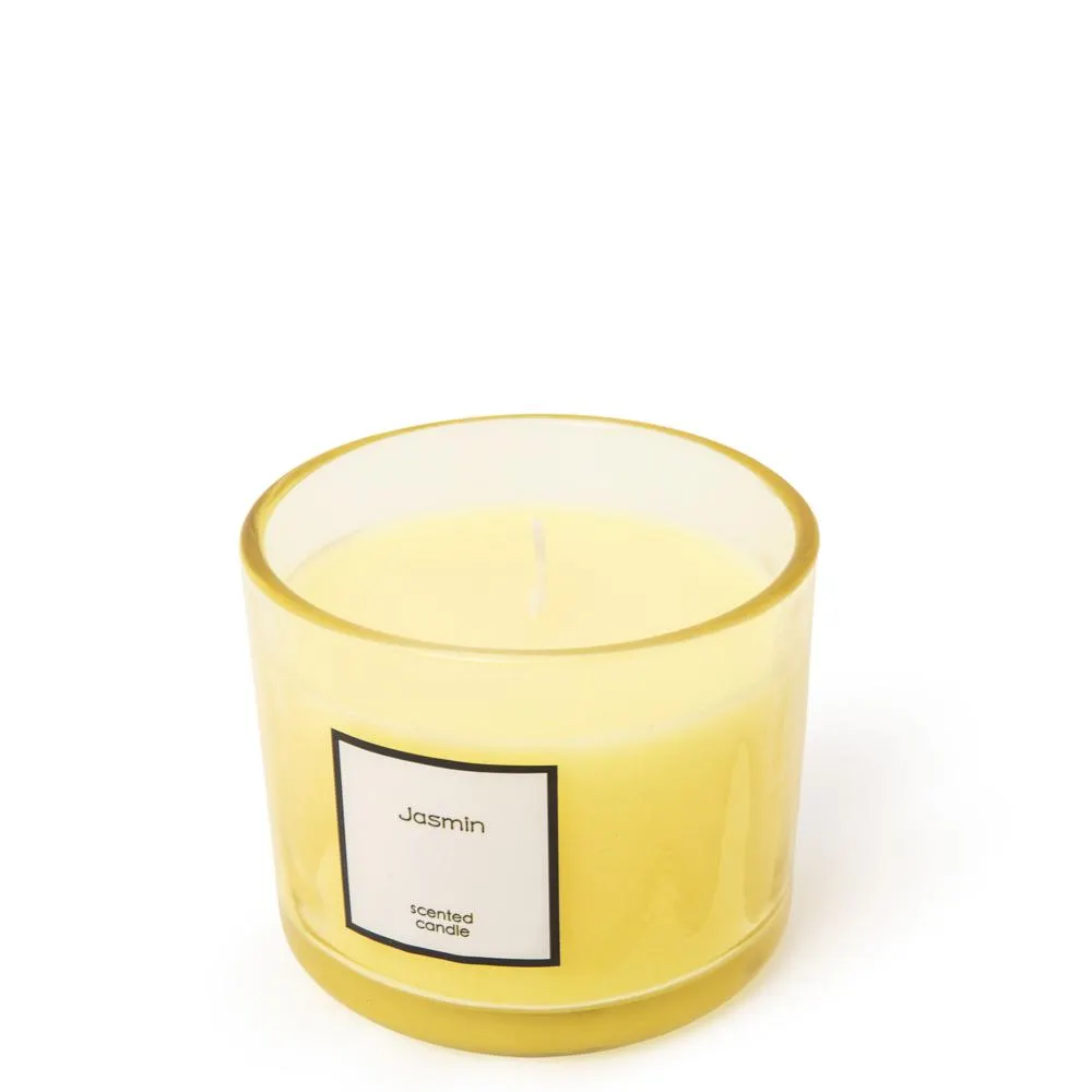 Candela profumata con vetro - gelsomino