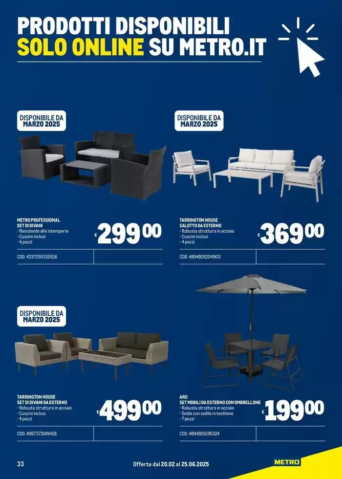 Arredo Esterno da 20 febbraio a 25 giugno di 2025 - Pagina del volantino 33