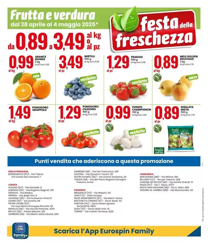 SPECIALE ANNIVERSARIO: FESTA DELLA FRESCHEZZA da 28 aprile a 4 maggio di 2025 - Pagina del volantino 2